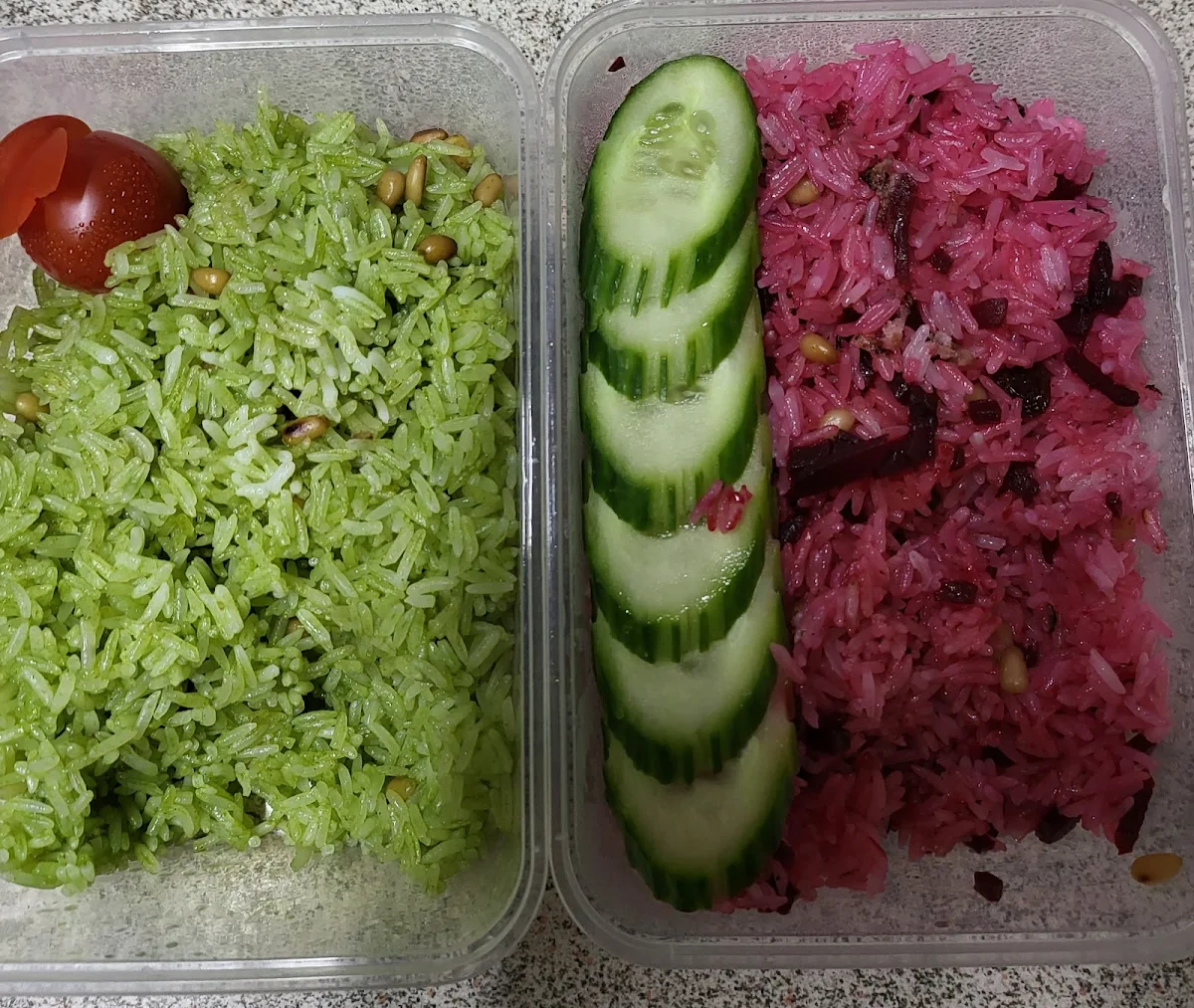 松子菠菜炒饭 Spinach Fried Rice 16 80 红宝石炒饭 Beetroot Fried Rice 16 80, Joy Veg Fruit Dining Belmore